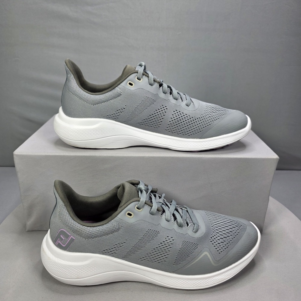 FootJoy FJ Flex Golf Shoes Women's Size 9.5 M Grey Spikeless Mesh Sneakers 95766